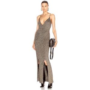 GANNI NWT gold lurex knit maxi dress size 36/US 6. More pics w/tags soon!